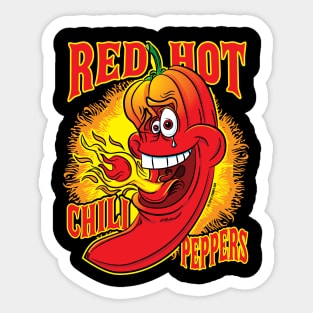 Spicy Flaming Red Hot Chili Pepper Sticker